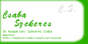 csaba szekeres business card